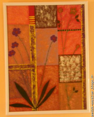 fleurs  derrières des carreaux